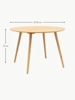 Runder Eichenholz-Esstisch Hatfield, Ø 110 cm