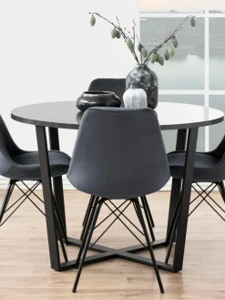 Runder Esstisch Amble mit Tischplatte in Marmor-Optik, Ø 110 cm