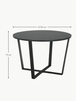 Runder Esstisch Amble mit Tischplatte in Marmor-Optik, Ø 110 cm