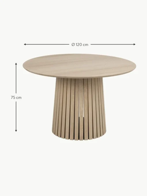 Runder Esstisch Christo aus Holz, Ø 120 cm