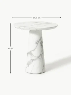 Runder Esstisch Disc in Marmor-Optik, Ø 70 cm