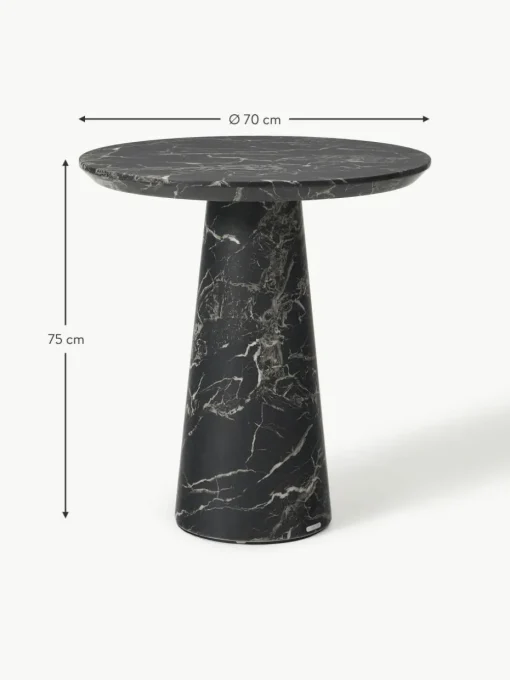 Runder Esstisch Disc in Marmor-Optik, Ø 70 cm