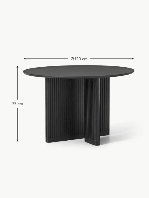 Runder Esstisch Jolka aus Eichenholz, Ø 120 cm