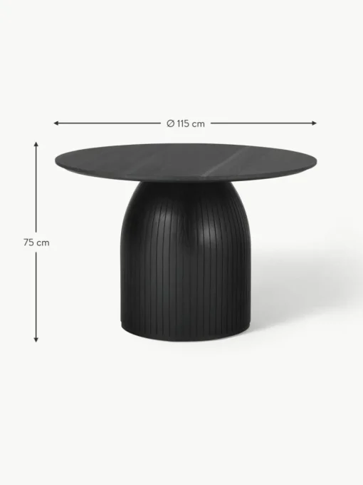 Runder Esstisch Nelly mit Marmor-Tischplatte, Ø 115 cm