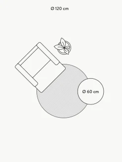 Runder flauschiger Hochflor-Teppich Naima, handgetuftet