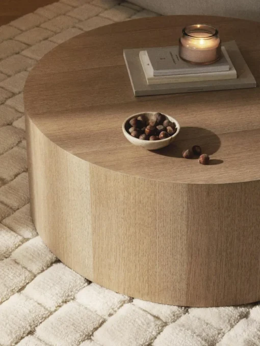 Runder Holz-Couchtisch Dan