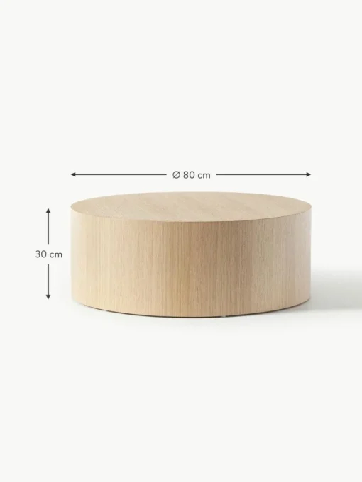Runder Holz-Couchtisch Dan