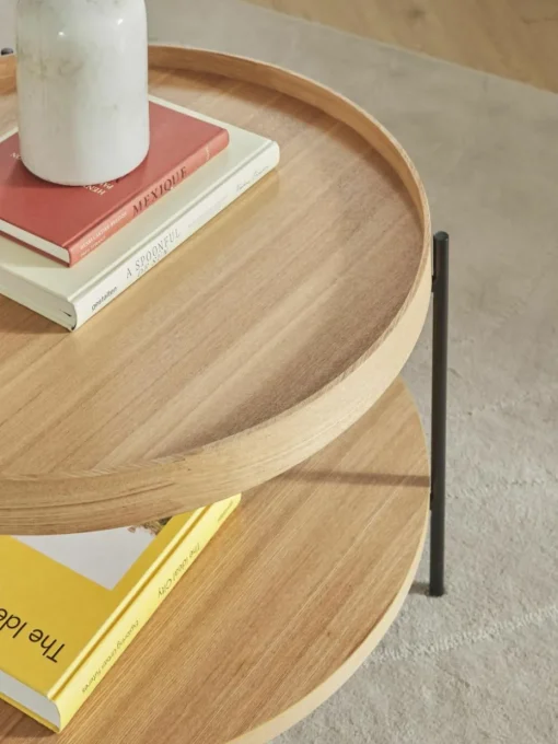 Runder Holz-Couchtisch Renee