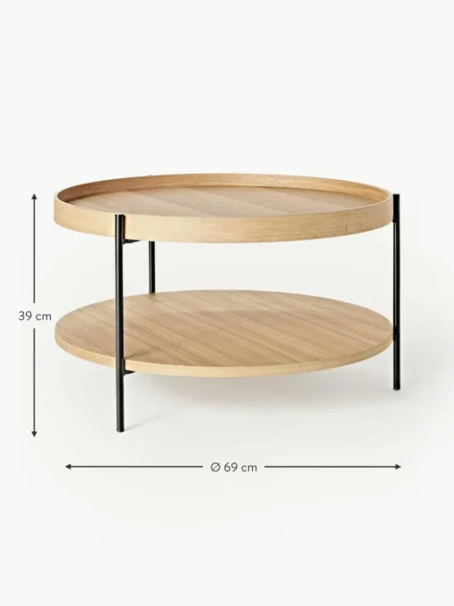 Runder Holz-Couchtisch Renee