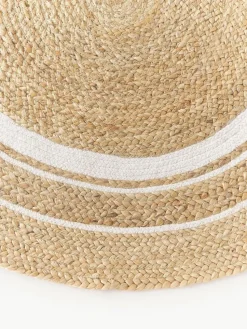 Runder Jute-Teppich Clover, handgefertigt