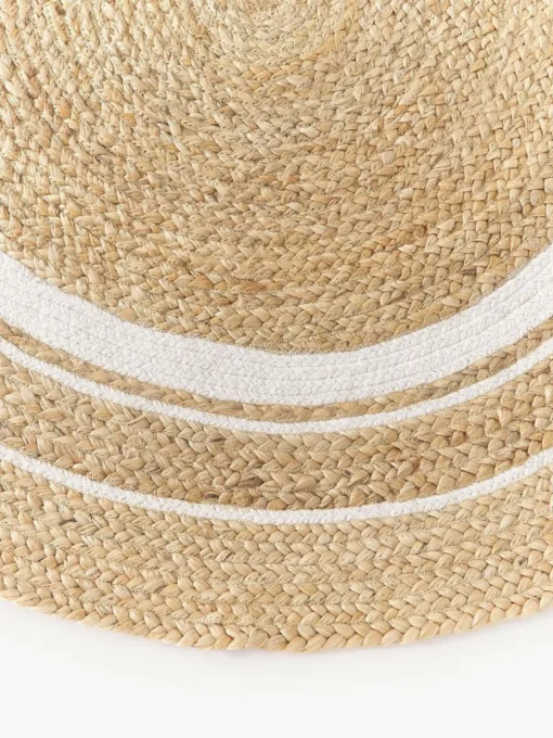 Runder Jute-Teppich Clover, handgefertigt