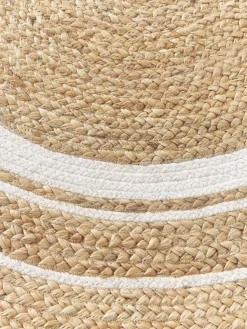 Runder Jute-Teppich Clover, handgefertigt