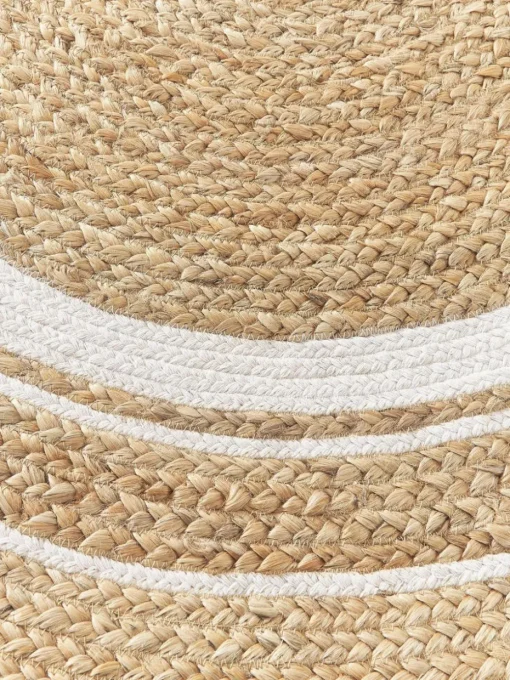 Runder Jute-Teppich Clover, handgefertigt