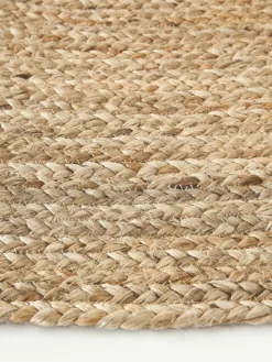Runder Jute-Teppich Sharmila, handgefertigt