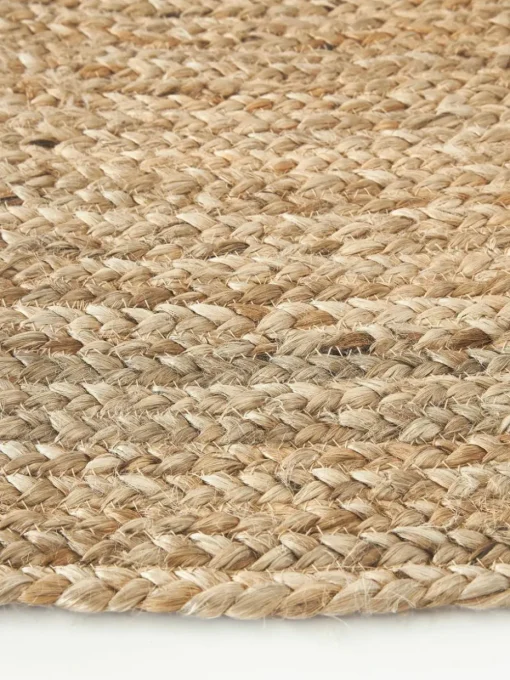 Runder Jute-Teppich Sharmila, handgefertigt