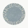 Runder Kinderteppich ABC mit Buchstaben Design