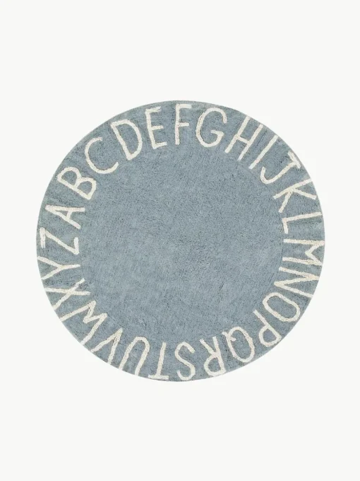 Runder Kinderteppich ABC mit Buchstaben Design