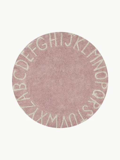 Runder Kinderteppich ABC mit Buchstaben Design