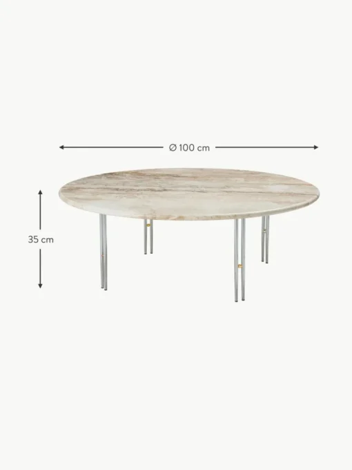 Runder Marmor-Couchtisch IOI, Ø 100 cm