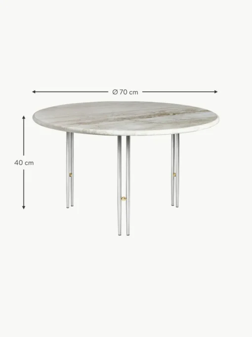 Runder Marmor-Couchtisch IOI, Ø 70 cm