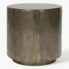 Runder Metall-Beistelltisch Rota mit Antik-Finish