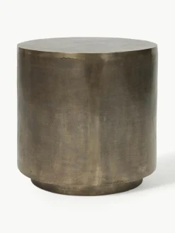 Runder Metall-Beistelltisch Rota mit Antik-Finish