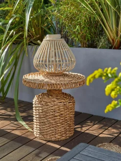 Runder Rattan-Beistelltisch Camo