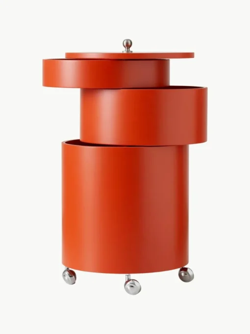 Runder Rollcontainer Barboy, Design Verner Panton