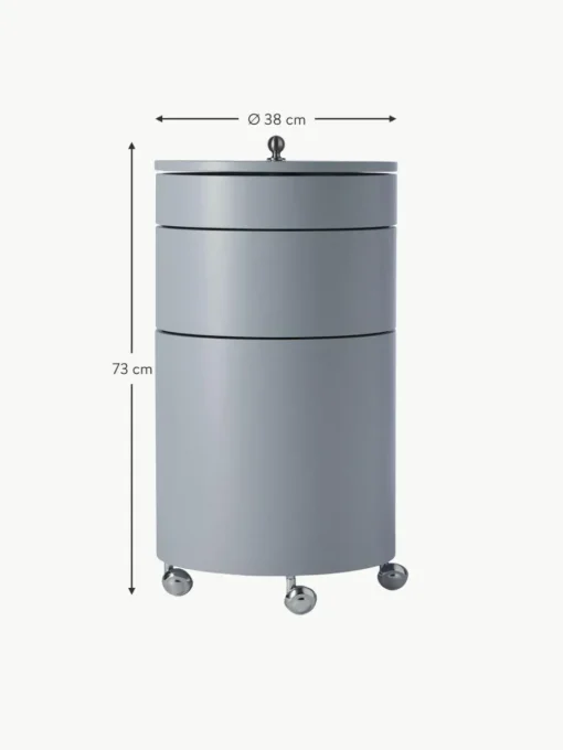 Runder Rollcontainer Barboy, Design Verner Panton