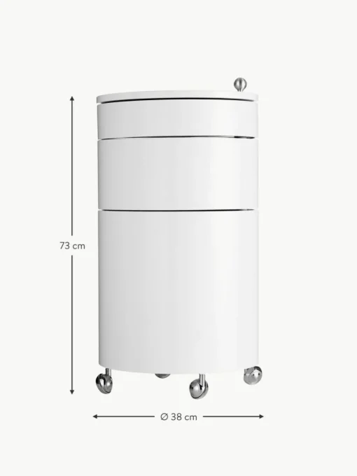 Runder Rollcontainer Barboy, Design Verner Panton