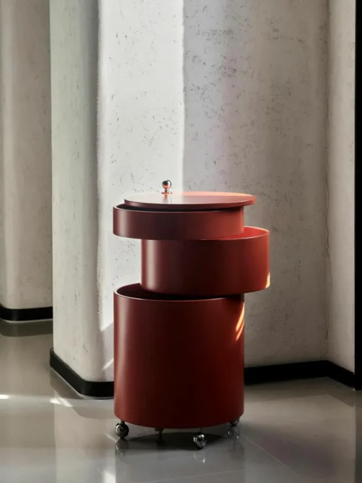Runder Rollcontainer Barboy, Design Verner Panton