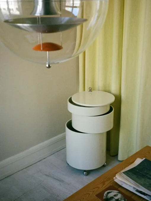 Runder Rollcontainer Barboy, Design Verner Panton