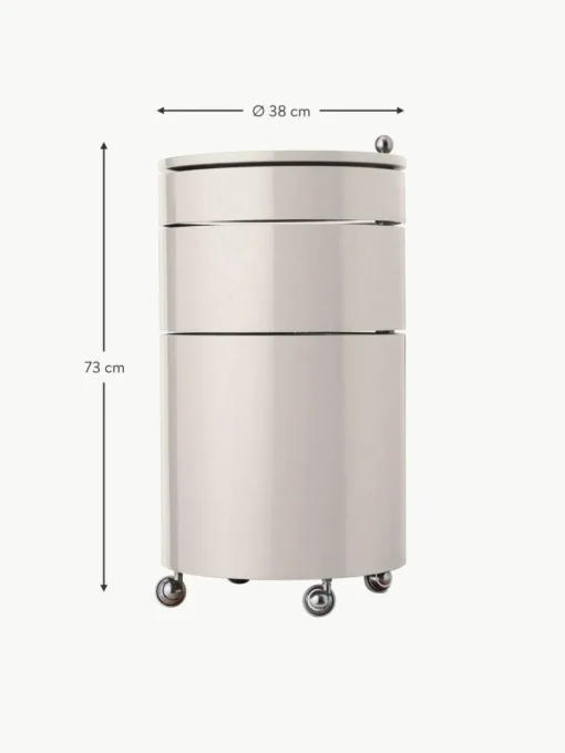 Runder Rollcontainer Barboy, Design Verner Panton