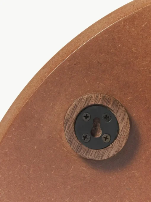 Runder Wandspiegel Sandro mit Ablage aus Holz