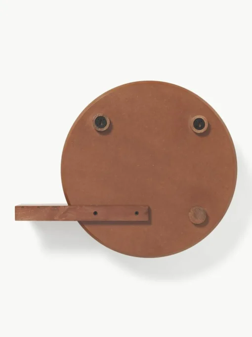 Runder Wandspiegel Sandro mit Ablage aus Holz