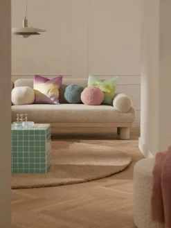 Rundes Teddy-Dekokissen Dotty