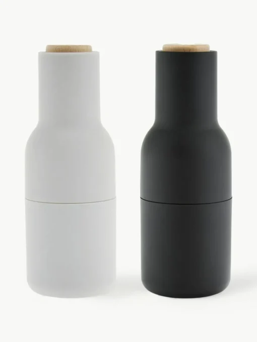 Salz- & Pfeffermühle Bottle Grinder mit Buchenholzdeckel, 2er-Set
