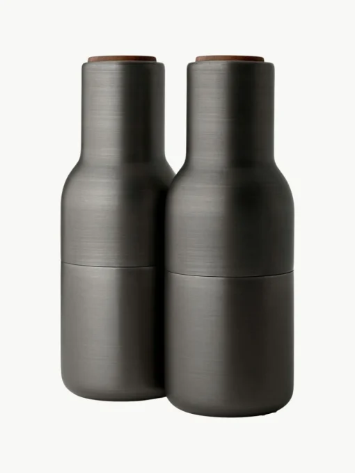 Salz- & Pfeffermühle Bottle Grinder mit Walnussholzdeckel, 2er-Set