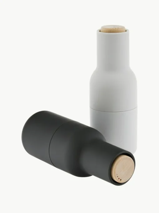Salz- & Pfeffermühle Bottle Grinder mit Buchenholzdeckel, 2er-Set