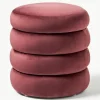 Samt-Hocker Alto mit Stauraum