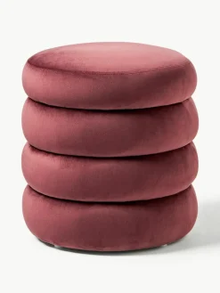 Samt-Hocker Alto mit Stauraum
