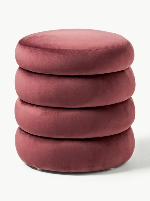 Samt-Hocker Alto mit Stauraum