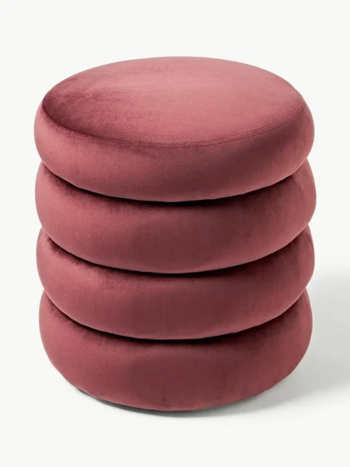 Samt-Hocker Alto mit Stauraum