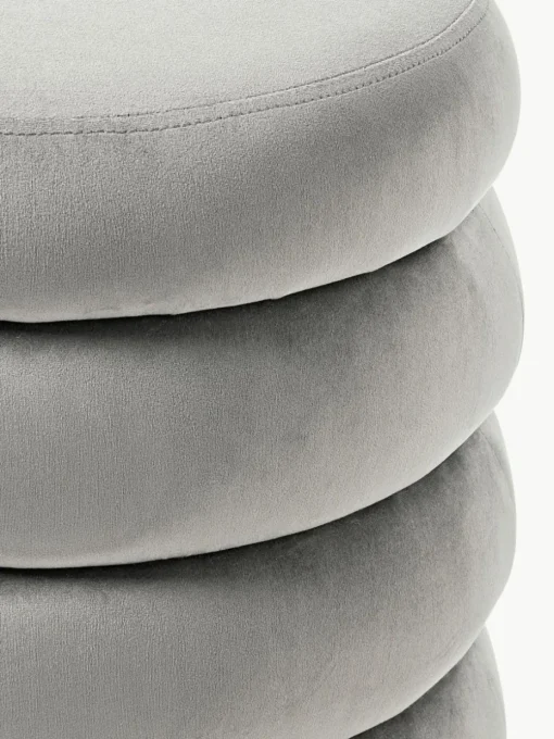 Samt-Hocker Alto mit Stauraum
