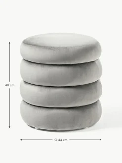 Samt-Hocker Alto mit Stauraum