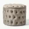 Samt-Hocker Chiara mit Stauraum