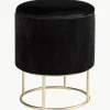 Samt-Hocker Polina mit Stauraum