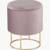 Samt-Hocker Polina mit Stauraum