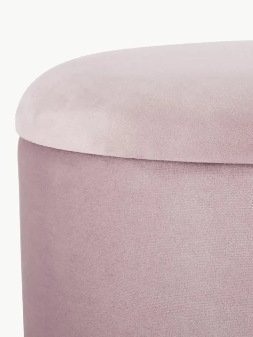 Samt-Hocker Polina mit Stauraum