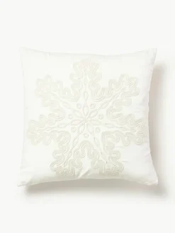 Samt-Kissenhülle Celeste mit winterlichem Motiv
